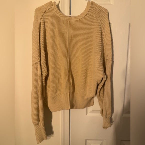 Aerie Beyond Crop Sweater Tan Medium - Picture 4 of 4